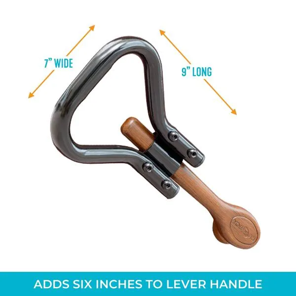 Stander Recliner Lever Extender, Oversized Grip Handle Adapter for Adults, Seniors, and Elderly, Extension Handle with Large Ergonomic Curve Grab Bar, Compatible with Wooden Recliner Handles - Black