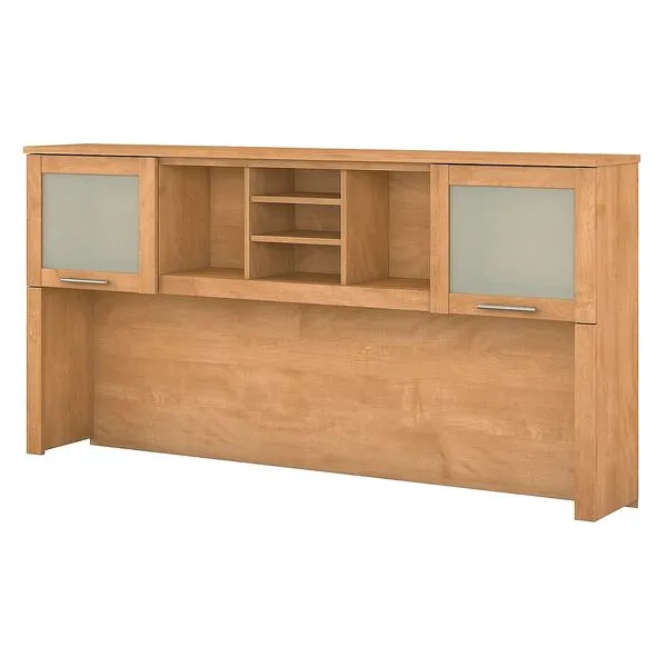 Bush Furniture Somerset Desk Hutch, 72W, Maple Cross