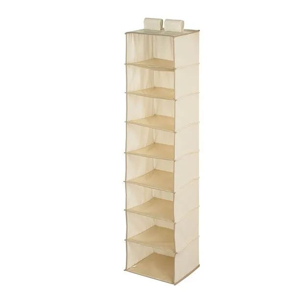 Honey-Can-Do SFT-01253 8-Shelf Hanging Organizer, Natural 2 x 12.5 x 12.5 inches