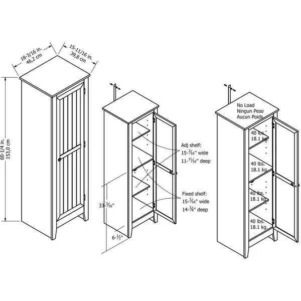 Ameriwood Home Single Door Pantry, Old Fashioned Pine