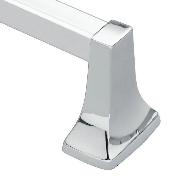 Moen Contemporary Chrome 24-Inch Bathroom Towel Bar, Wall Mounted Towel Hanger, 2224