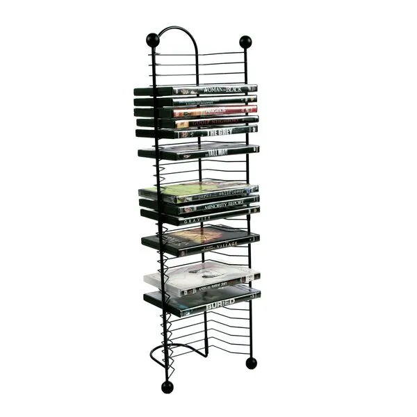 Atlantic Nestable 32 Blu-Ray Rack - Space Saving Modern Design, Durable Steel Construction PN63712046 in Black