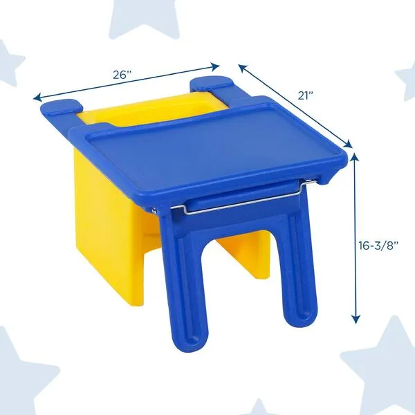 Children's Factory Edutray Kids Desk | Converts Cube Chair to Childrens Desk | Space-Saving Toddlers Desk Chair Converter | Homeschool & Classroom Study Desk for Kids | Safe, Durable, & Easy to Clean