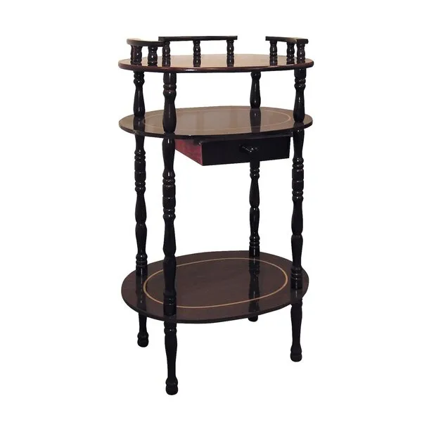 ORE International 3-Tier Phone Table, Cherry