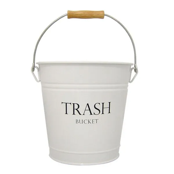 iDesign Metal Pail Trash Can for Bathroom, Bedroom, Home Office, Dorm, 10.75