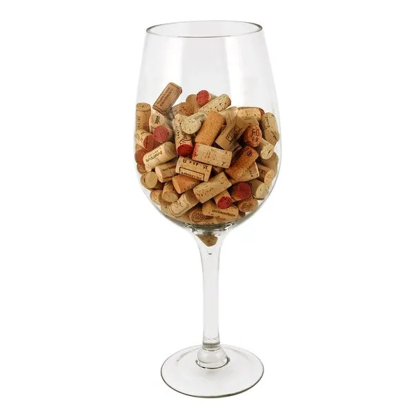 True Bordeaux Giant Wine Glass Holds 1.5 Gallons or 200 Wine Corks, Huge Glass Cups, Kitchen Decor, Home Decor, Kitchen Glassware, Set of 1
