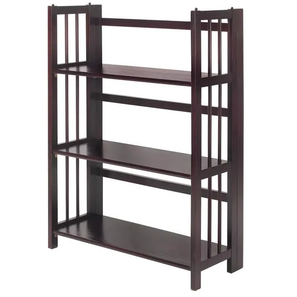 Casual Home 3 Shelf Folding Stackable Bookcase, 27.5