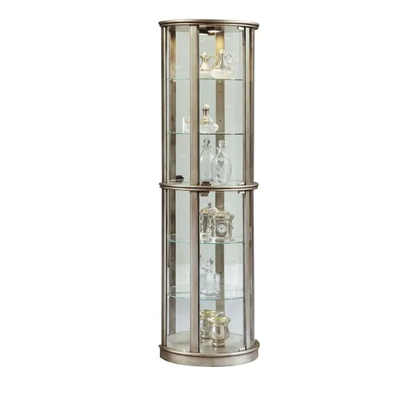 Pulaski Glass Door Curio, Silver