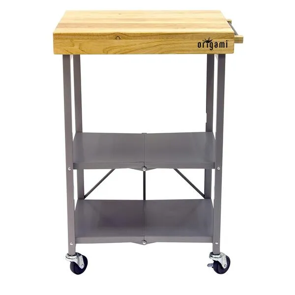 Kitchen Island Cart with Wheels (Silver)