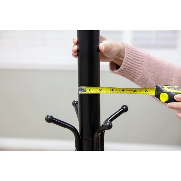 Frenchi Home Furnishing CR002 Coat Rack, 12 Hook, Black
