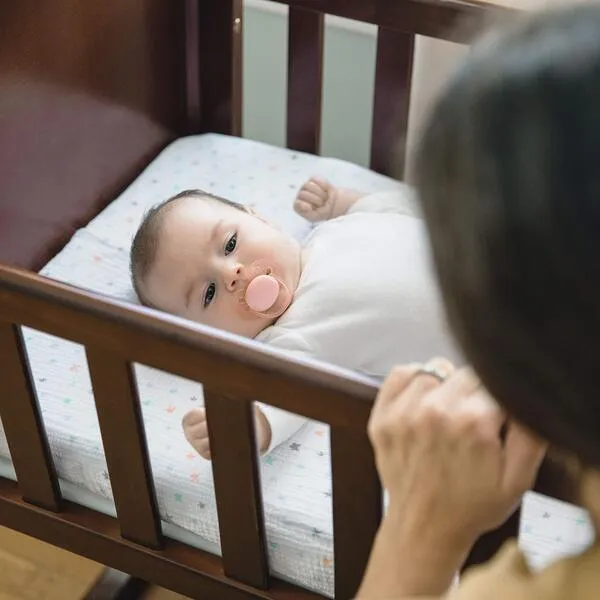 Baby Cradle Mattresses - White Cradle Mattress with Waterproof Vinyl Cover – Durable & Breathable Cradle Mattress (11