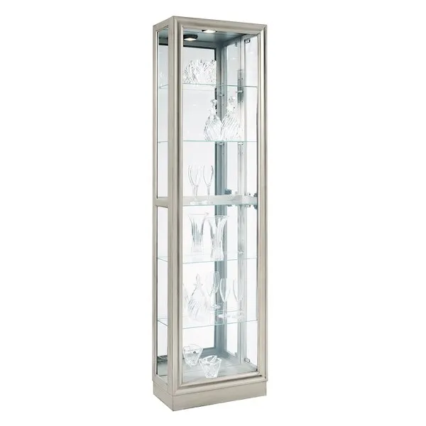 Pulaski Curio, 21 by 11 by 77-Inch, Silver