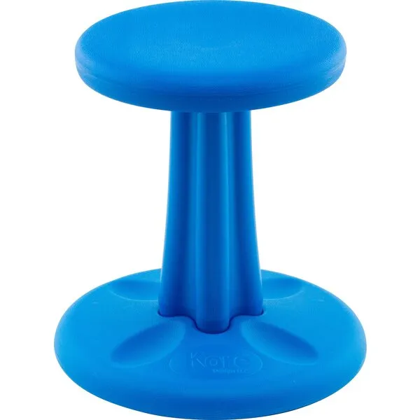 Kore Kids Wobble Chair - Flexible Seating Stool for Classroom & Elementary School, ADD/ADHD - Made in The USA - Age 6-7, Grade 1-2, Blue (14in)