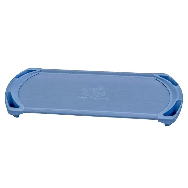 Angeles SpaceLine Nap Cots, Kids Daycare and Preschool Sleeping Cot, Standard Size, Set of 4, Wedgewood Blue