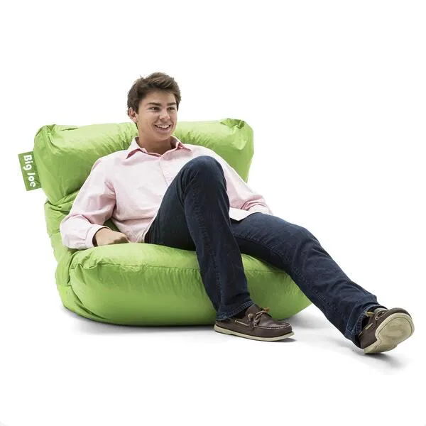 Big Joe Roma Bean Bag Chair, Spicy Lime Smartmax, Durable Polyester Nylon Blend, 3 feet