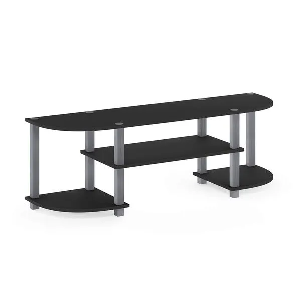 Furinno Turn-S-Tube Wide TV Entertainment Center, Black/Grey