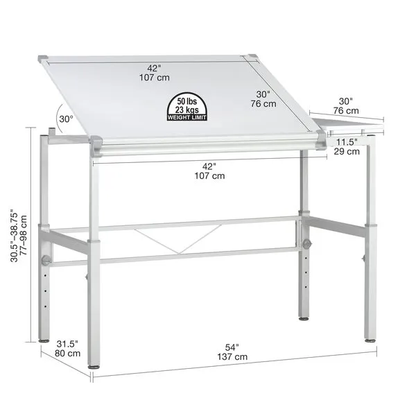 Studio Designs Graphix II Workstation - White/Gray 10211