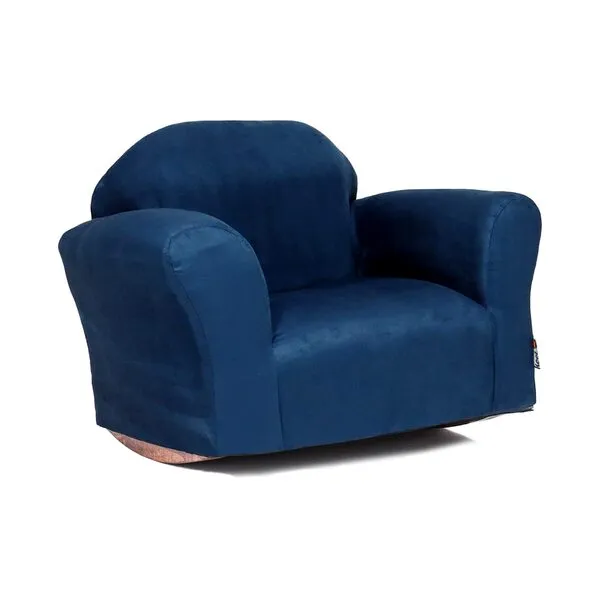 Keet Roundy Rocking Kid's Chair, Navy Microsuede