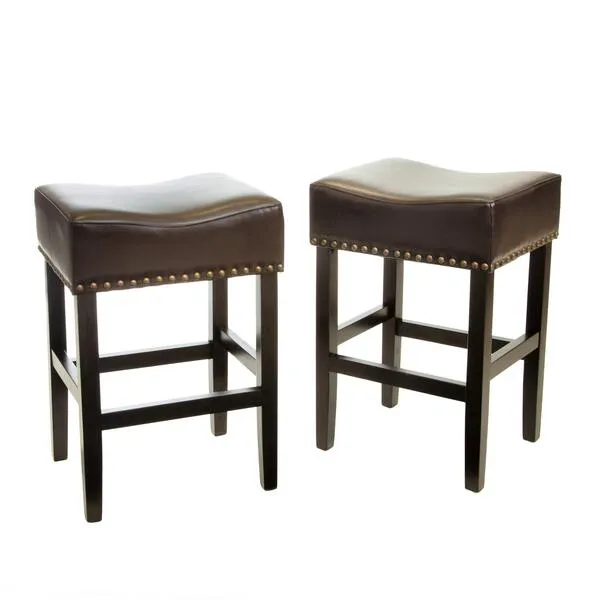 Christopher Knight Home Lisette Backless Counter Stools, 2-Pcs Set, Brown