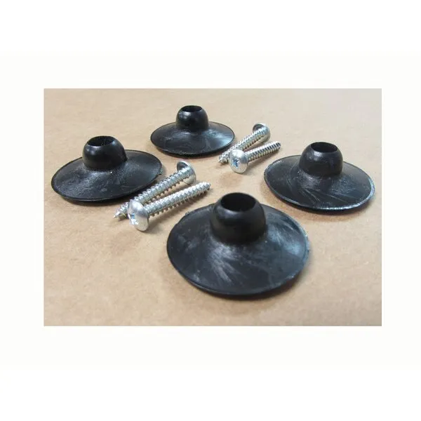 Telescope Set of 4 Directors Chair Replacement Foot Glides (Black)