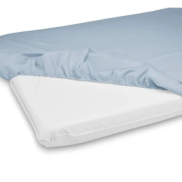 Cradle Mattress and Sheet Combo,Color: Light Blue,15x33