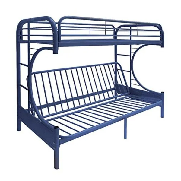 Acme Furniture Eclipse Twin Over Full and Futon Bunk Bed in Navy