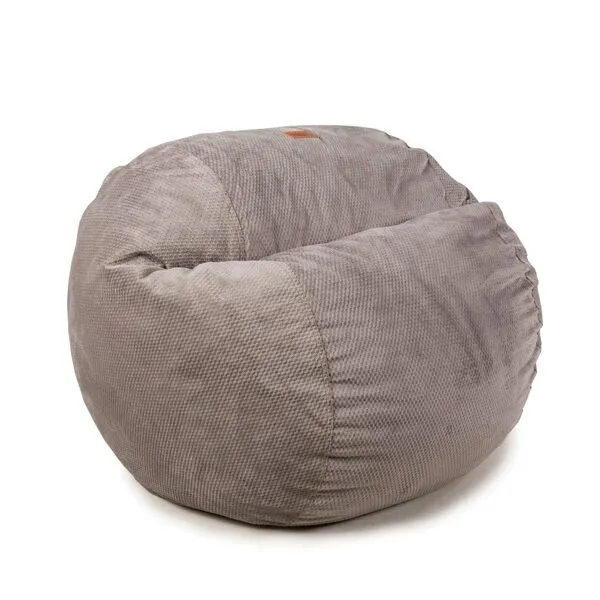 CordaRoy's Chenille Bean Bag Chair, Convertible Chair Folds from Bean Bag to Lounger, As Seen on Shark Tank, Charcoal - Full Size
