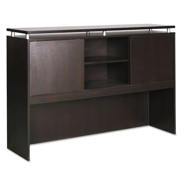 Alera SE267215ES Sedina Series Hutch with Sliding Doors, 72w X 15d X 42 1/2h, Espresso