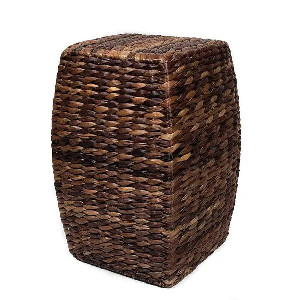 BIRDROCK Home Seagrass Accent Stool - Made of Hand Woven Seagrass - 21 inch Stool