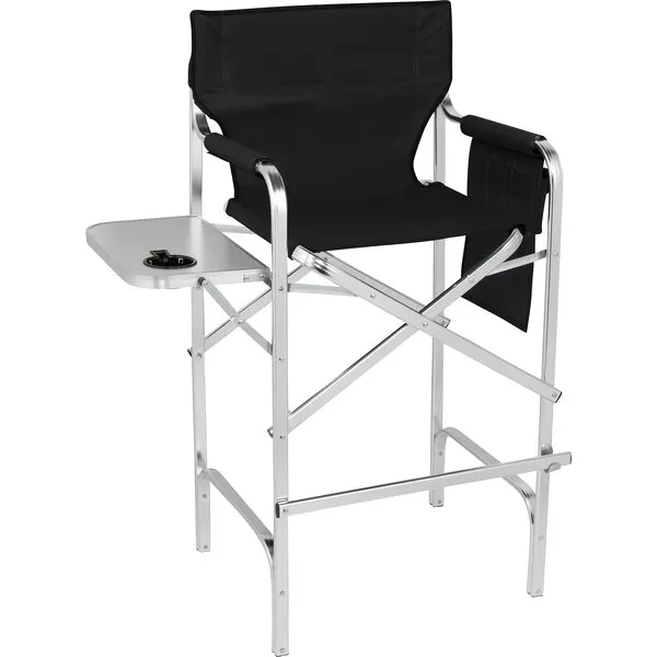 Trademark Innovations Director\'s Chair, Aluminum, Black
