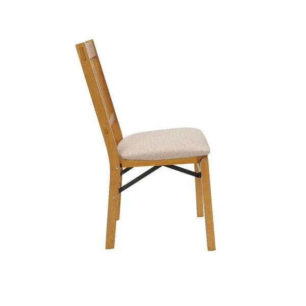 Meco STAKMORE Arts And Craft Folding Chair Oak Finish, Set of 2, Weight Capacity 300 Pounds