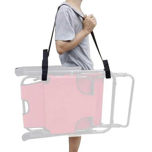 YYST 2 X Adjustable Beach Chair Carry Strap Universal Folding Chair Carry Strap Bed Chair Carry Strap - 2 Straps Per Pack (Chair Not Included)