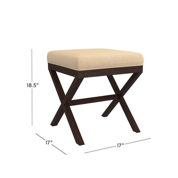 Hillsdale Morgan Upholstered Backless Vanity Stool for Make up Room or Bathroom, Espresso