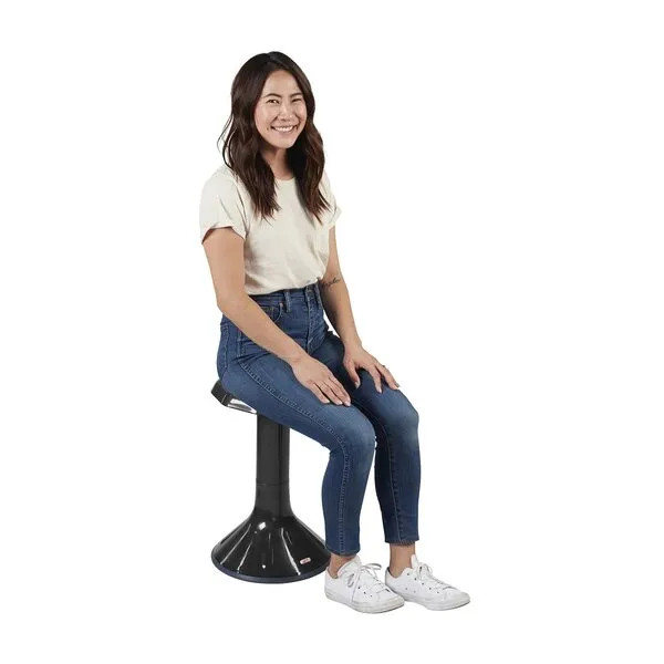 ECR4Kids ACE Active Core Engagement Wobble Stool, 20-Inch Seat Height, Flexible Seating, Black
