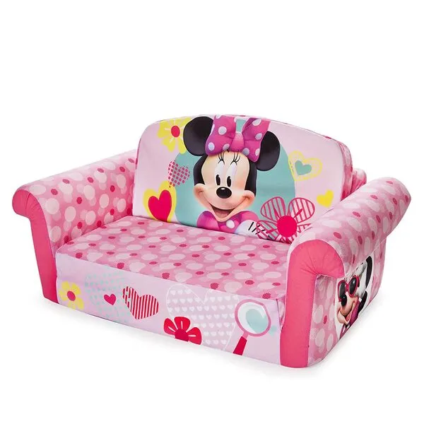 marshmallow Furniture, Children\'s 2 in 1 Flip Open Foam Sofa, Minnie Mouse, by Spin Master