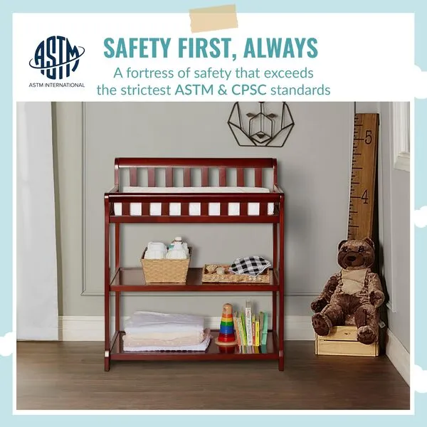Dream On Me Ashton Changing Table, Cherry