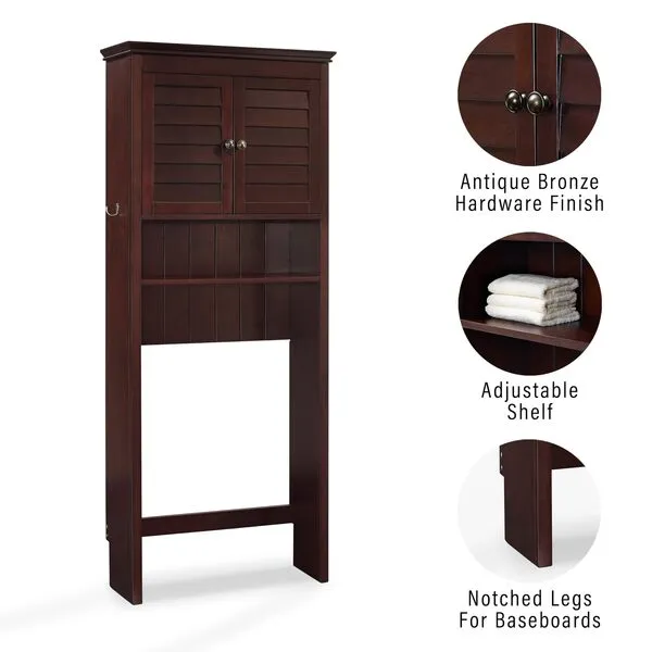 Crosley Furniture Lydia Space Saver Bathroom Cabinet, Espresso