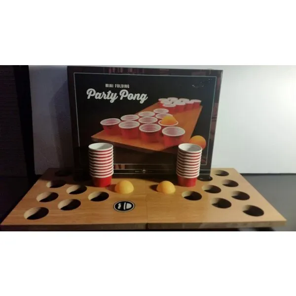 Ross & Rye Cheers! Mini Portable Folding Beer Pong