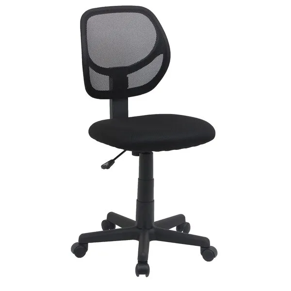 Amazon Basics Office Computer Task Desk Chair, Low-Back, Pneumatic Seat, Breathable Mesh, Adjustable, Swivel, BIFMA Certified, 21.25