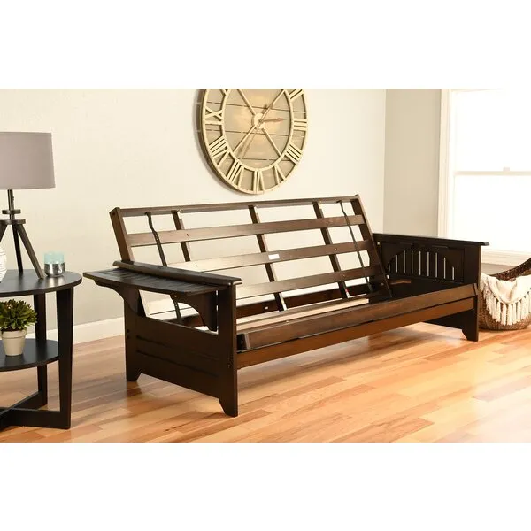 Kodiak Furniture Phoenix Queen Traditional Solid Wood Futon Frame in Espresso