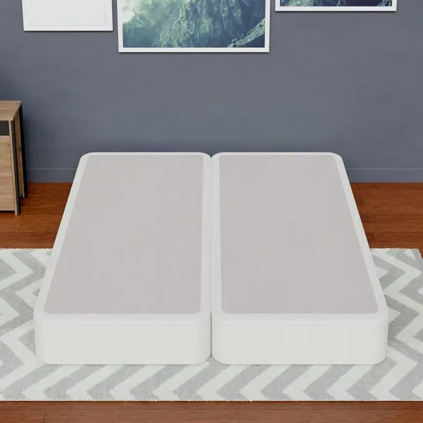 Spinal Solution 4-Inch Wood Split Low Profile Traditional Box Spring/Foundation for Mattress, Queen