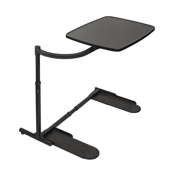 Stander Wonder Tray, Adjustable Swivel TV Tray Table, Large Laptop Desk, Couch Desk, Side Tables & Gaming Desk, Portable Tray for Eating on Couches, Chairs, Recliners, Black Base with Black Tray