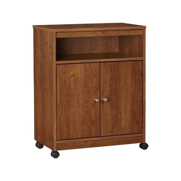 Ameriwood Home Landry Kitchen Microwave Cart, Brown Oak