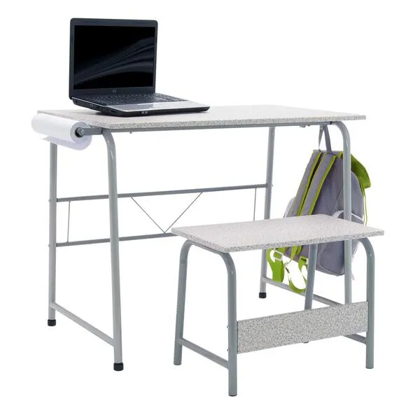 SD Studio Designs Project Center, 55128 Craft Table Play Desk with Bench, Grey, 37.75