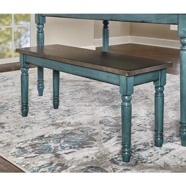 Powell Furniture Willow Dining Bench, Multicolor, 40”W x 14.02”D x 18.31”H