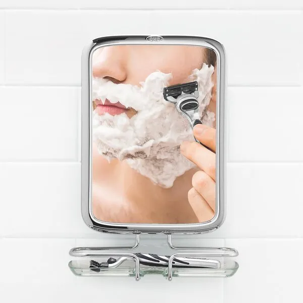 OXO Good Grips Fogless Shower Mirror, Chrome, 6.8\