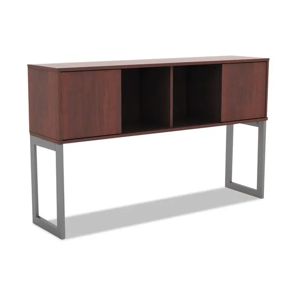 Alera ALELSHH60MC Open Office Desk Series 59 in. x 15 in. x 36.38 in. Hutch - Medium Cherry