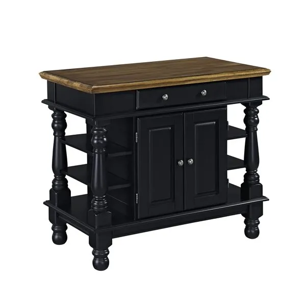 homestyles Americana Kitchen Island, Black