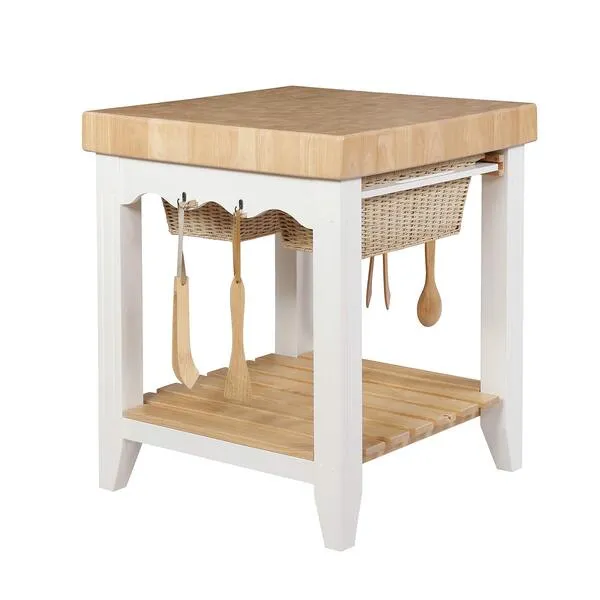 Powell Furniture Kitchen Island, White, 30