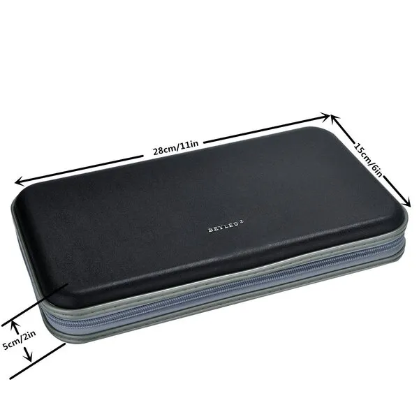 Wismart 70 Capacity Heavy Duty CD DVD Blu-ray Media case Storage Holder Organizer Wallet (Black)